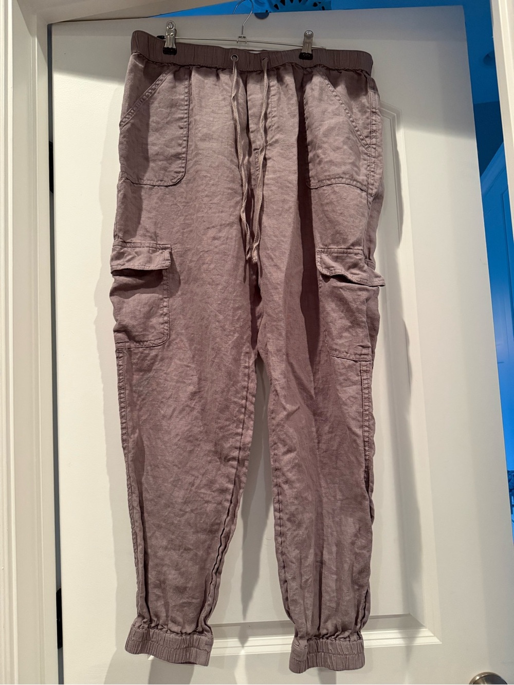 Nicole Miller Mauve Cargo Jogger Pants